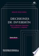 Descargar el libro libro Decisiones De Inversión libro Decisiones De Inversión