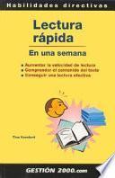 Descargar el libro libro Lectura Rápida En Una Semana libro Lectura Rápida En Una Semana