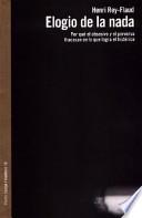 Descargar el libro libro Elogio De La Nada libro Elogio De La Nada