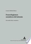 libro Fraseologismos Somáticos Del Alemán