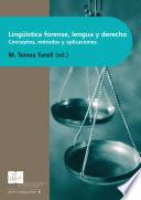 libro Lingüística Forense, Lengua Y Derecho