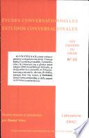 libro Cahiers Du Criar N°23, Etudes Conversationnelles/estudios Conversacionales
