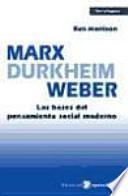 libro Marx, Durkheim, Weber