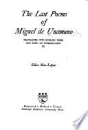 libro The Last Poems Of Miguel De Unamuno