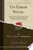 libro Un Error Social