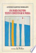 libro Ana María Fagundo: Texto Y Contexto De Su Poesía