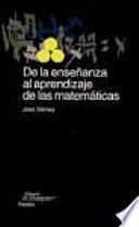 libro De La Enseñanza Al Aprendizaje De Las Matemáticas