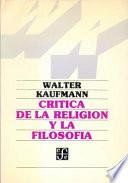 libro Crítica De La Religión Y La Filosofía