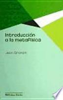 libro Introducción A La Metafísica