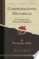 libro Comprobaciones Historicas