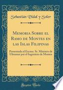 libro Memoria Sobre El Ramo De Montes En Las Islas Filipinas