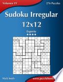 libro Sudoku Irregular 12x12   Experto   Volumen 19   276 Puzzles