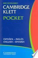 libro Diccionario Cambridge Klett Pocket Español Inglés/english Spanish Flexicover