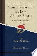libro Obras Completas De Don Andrés Bello, Vol. 5