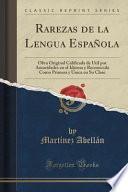 libro Rarezas De La Lengua Española