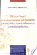 libro El Estado Integral En La Constitución De La Ii República