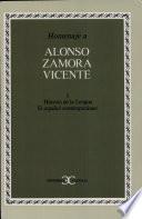 libro Homenaje A Alonso Zamora Vicente