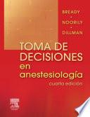 libro Toma De Decisiones En Anestesiología