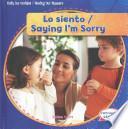 libro Lo Siento / Saying I M Sorry