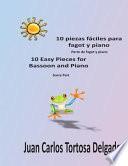 libro 10 Piezas Faciles Para Fagot Y Piano.
