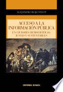 libro Acceso A La Información Pública En Ciudades Democráticas, Justas Y Sustentables