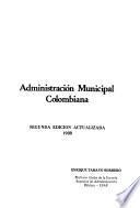 libro Administración Municipal Colombiana