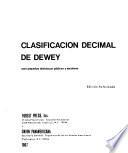 libro Clasificación Decimal De Dewey Para Pequeñas Bibliotecas Publicas Y Escolares