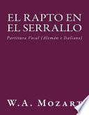 libro El Rapto En El Serrallo (partitura Vocal)