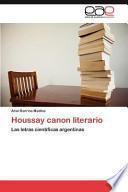 libro Houssay Canon Literario