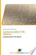 libro Lecturas Sobre T.w. Adorno