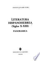 libro Literatura Hispanohebrea