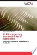 libro Política Agraria Y Desarrollo Rural Sostenible