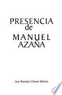 libro Presencia De Manuel Azaña