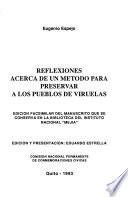 libro Reflexiones Acerca De Un Método Para Preservar A Los Pueblos De Viruelas