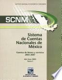 libro Scnm. Sistema De Cuentas Nacionales De México. Cuentas De Bienes Y Servicios 2003 2007. Año Base 2003. Tomo I