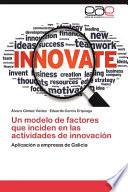 libro Un Modelo De Factores Que Inciden En Las Actividades De Innovación