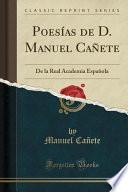 libro Poesías De D. Manuel Cañete
