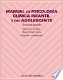 libro Manual De Psicología Clínica Infantil Y Del Adolescente