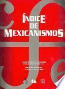 libro Índice De Mexicanismos