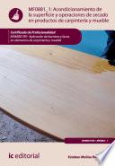 libro Acondicionamiento De La Superficie Y Operaciones De Secado En Productos De Carpintería Y Mueble. Mamd0109